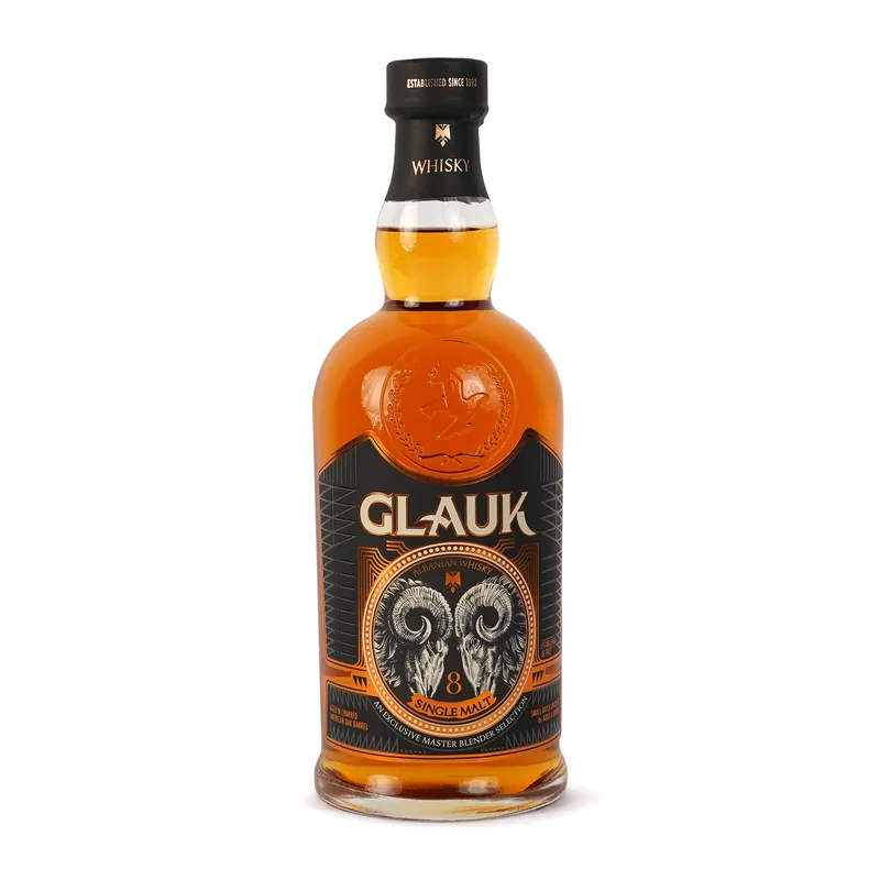 Glauk single malt whisky bottle